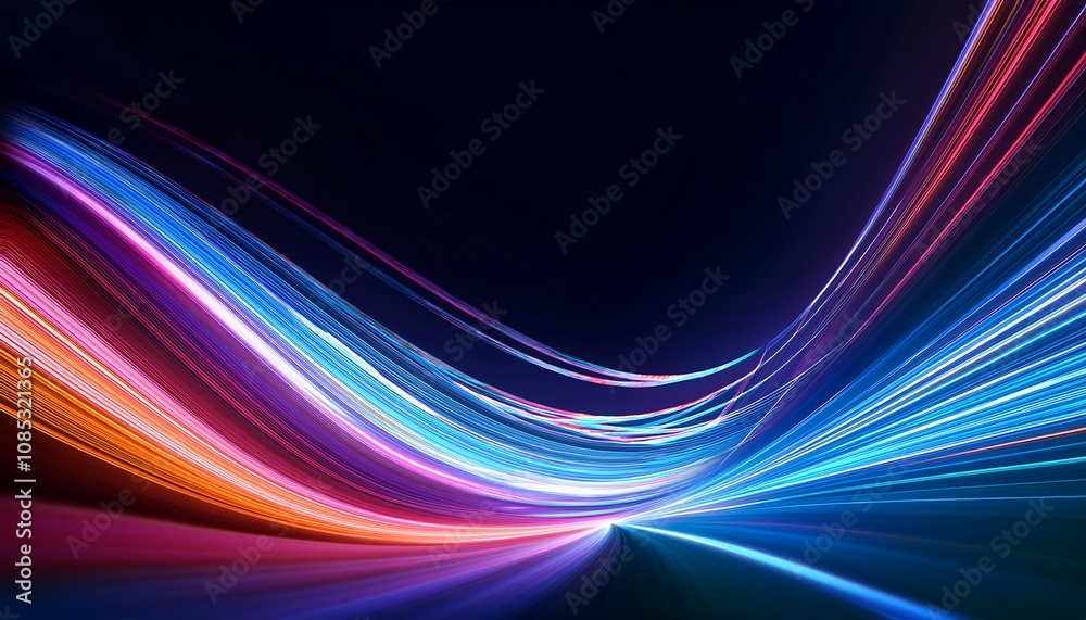 Neon speed rays create curved, glowing light trails against dark backgrounds in abstract en_1(394) Neon speed rays create curved, glowing light trails against dark backgrounds in abstract en_1(394)