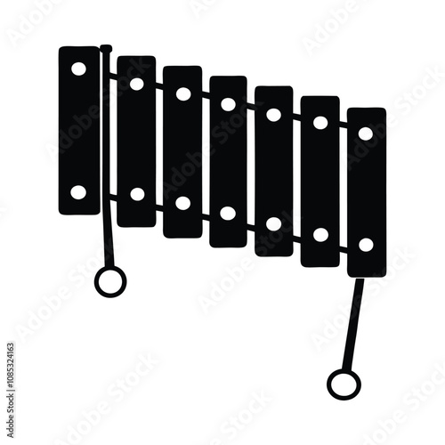 Silhouette of a glockenspiel