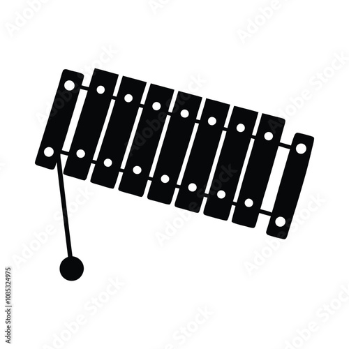 Silhouette of a glockenspiel