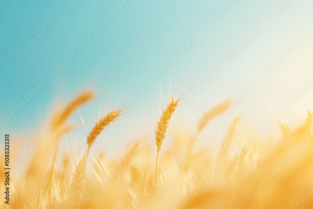 A serene field of golden wheat basks under a vast, clear blue sky, evoking a sense of calm and abundance. A serene field of golden wheat basks under a vast, clear blue sky, evoking a sense of calm and abundance.