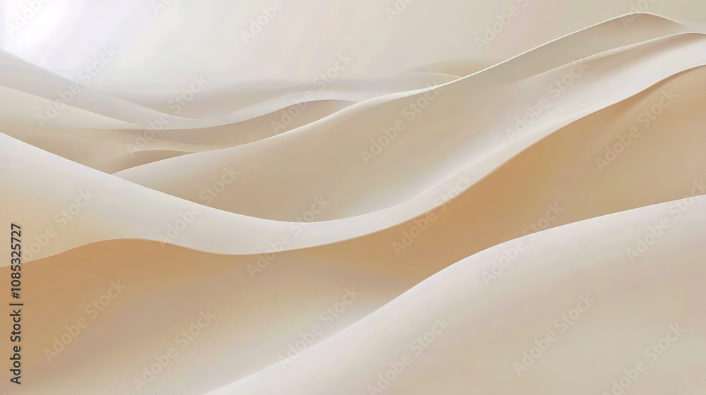 A white fabric with a wave pattern