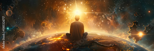 Illustration of Omnipotence: The Supreme Power Ruling Over The Universe