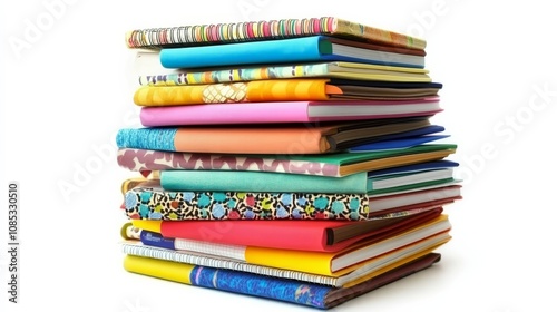 Wallpaper Mural A vibrant stack of colorful books, hinting at a world of knowledge and stories waiting to be explored. perfect for educational themes, libraries, reading. Torontodigital.ca