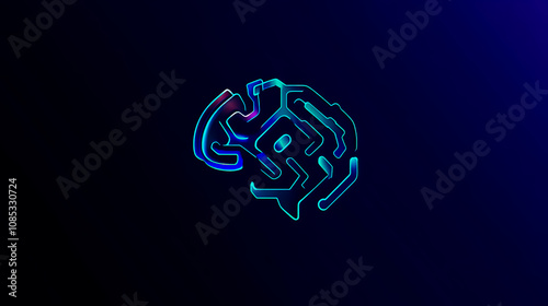 A sleek, modern vector logo representing AI and automation.