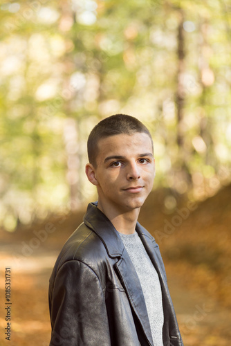portrait of a handsome boy in natural light