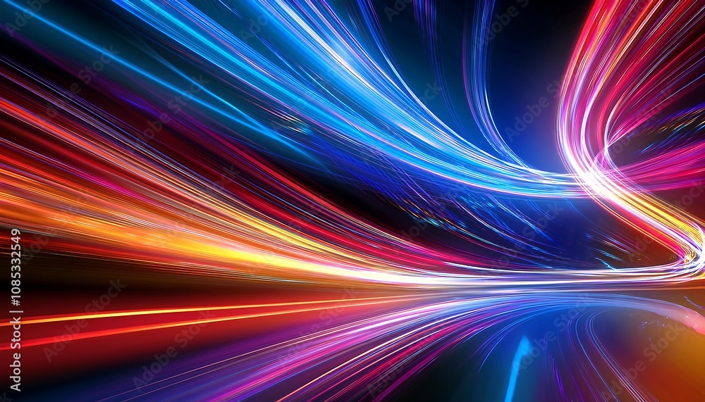 Vibrant colors and dynamic movement are captured in flowing lines of light that convey ener_1(521) Vibrant colors and dynamic movement are captured in flowing lines of light that convey ener_1(521)