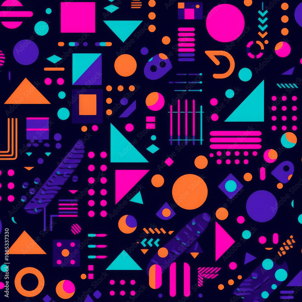 Fototapeta premium seamless pattern with geometric shapes