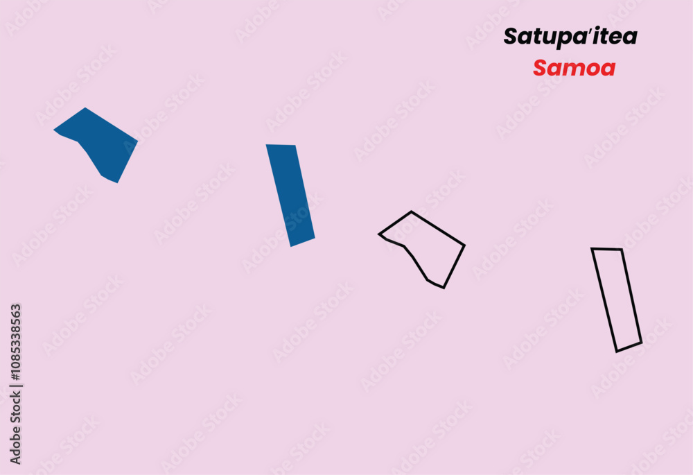 Map of Satupaʻitea, Map of Satupaʻitea with fill colour, Map of Samoa state Satupaʻitea, Vector Illustration, Samoa.
Map of Satupaʻitea, Map of Satupaʻitea with fill colour, Map of Samoa state Satupaʻitea, Vector Illustration, Samoa.