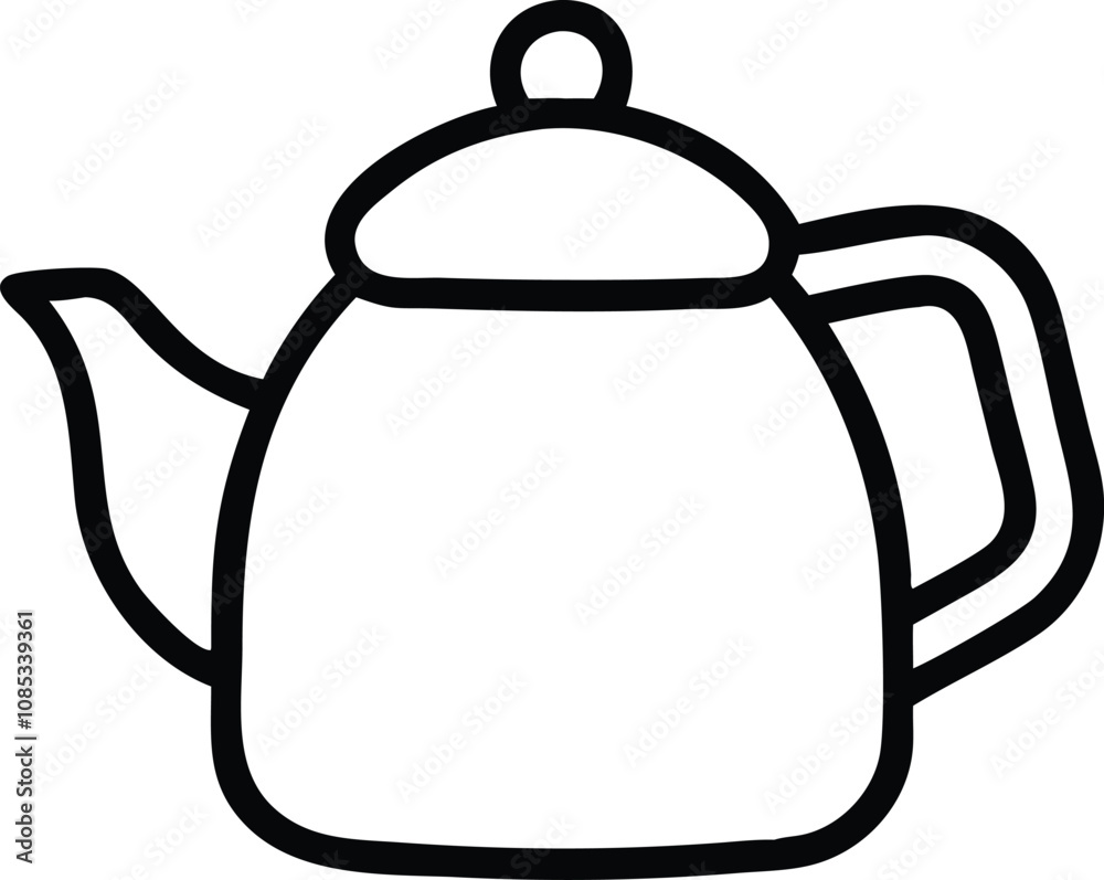Obraz premium teapot isolated on white background. teapot vector icon