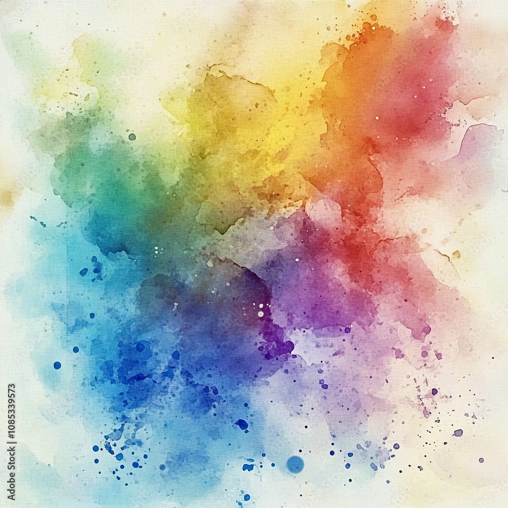 Obraz premium A vibrant explosion of watercolor hues blending together to create a stunning abstract artwork showcasing colors at play