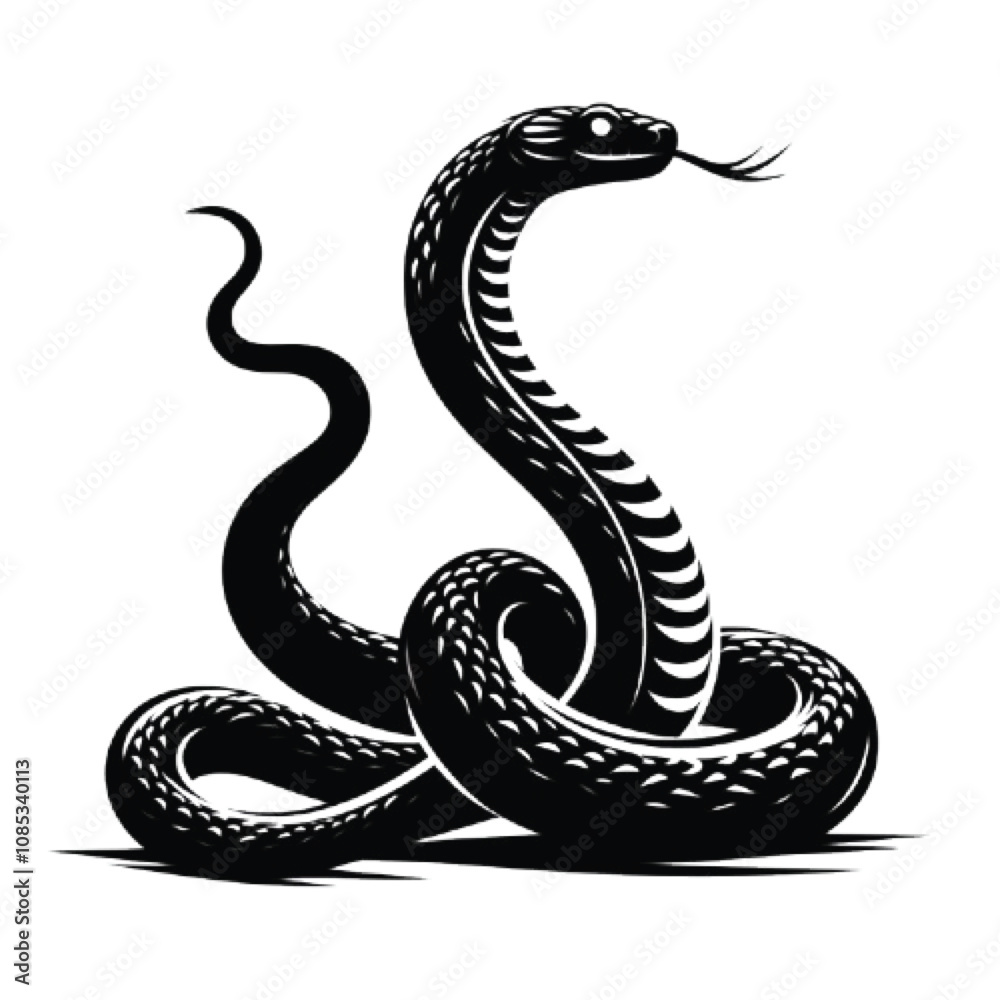 Obraz premium Silhouette Snake vector