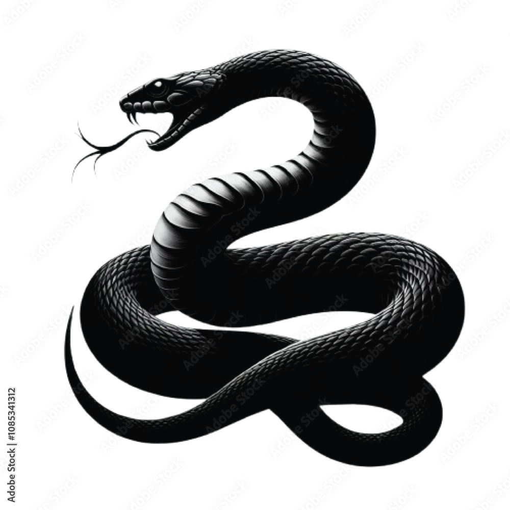 Obraz premium Silhouette Snake vector