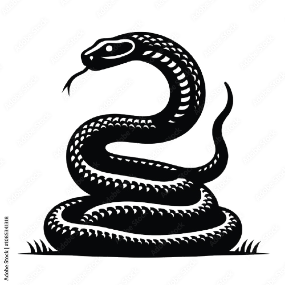 Fototapeta premium silhouette snake vector