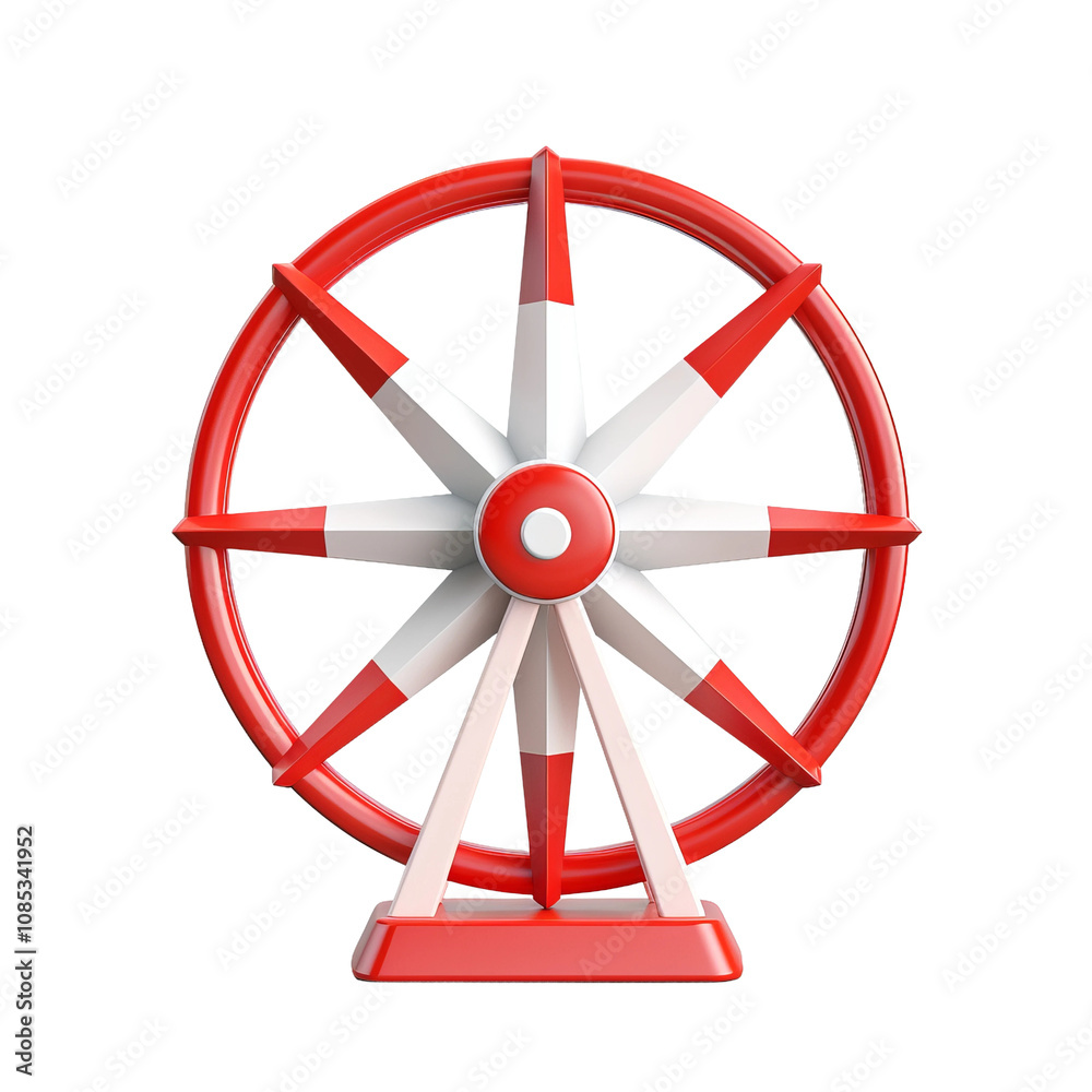 ferris wheel illustration isolated on white background
