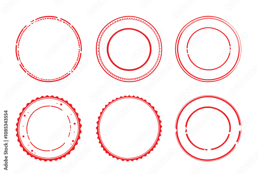 Circular and Rectangular Stamp Icons Collection Circular and Rectangular Stamp Icons Collection