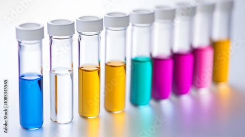 Colorful Liquid Solutions in Vials: A Spectrum of Scientific Discovery