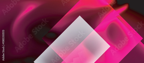 Dark neon colors with glass square shapes