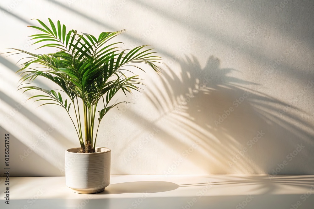 Minimalistic Macro Photography of Blurred Palm Plant Pot Shadow on a Light Wall for Serene Home Decor and Interior Design Inspiration Minimalistic Macro Photography of Blurred Palm Plant Pot Shadow on a Light Wall for Serene Home Decor and Interior Design Inspiration