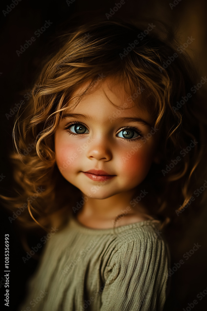 A cute three-year-old little girl looking directly into the camera with a warm and innocent expression. A cute three-year-old little girl looking directly into the camera with a warm and innocent expression.
