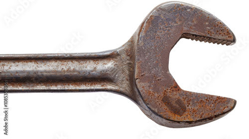 A wrench on white transparent background