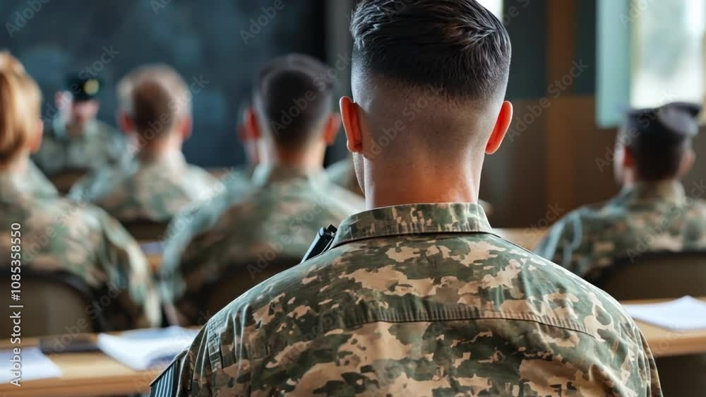 Soldiers attending a military scholarship seminar, learning about financial aid opportunities for education and career advancement