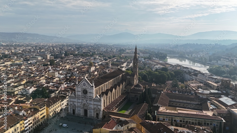 Obraz premium A sky-view European Adventure