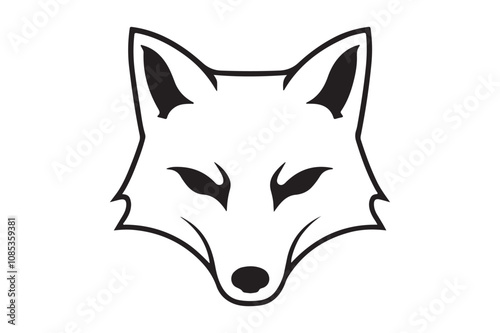 wolf head isolated on white