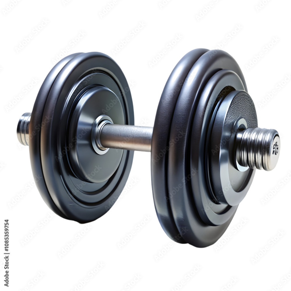 big dumbbell on transparent background