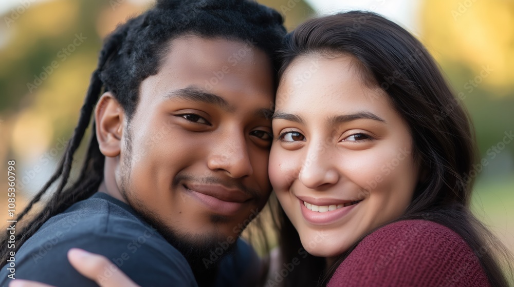 A happy moment shared between two young adults surrounded by soft, natural light