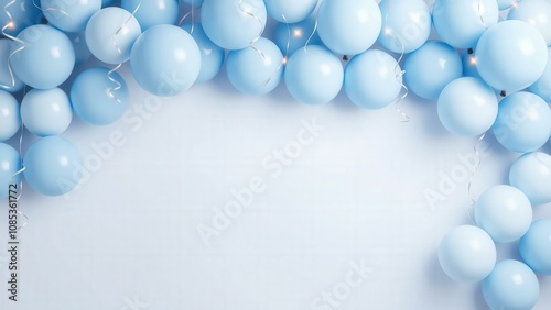 Elegant Blue Balloon Arch Decoration for Celebrations, Parties, and Special Events