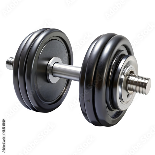 big dumbbell on transparent background