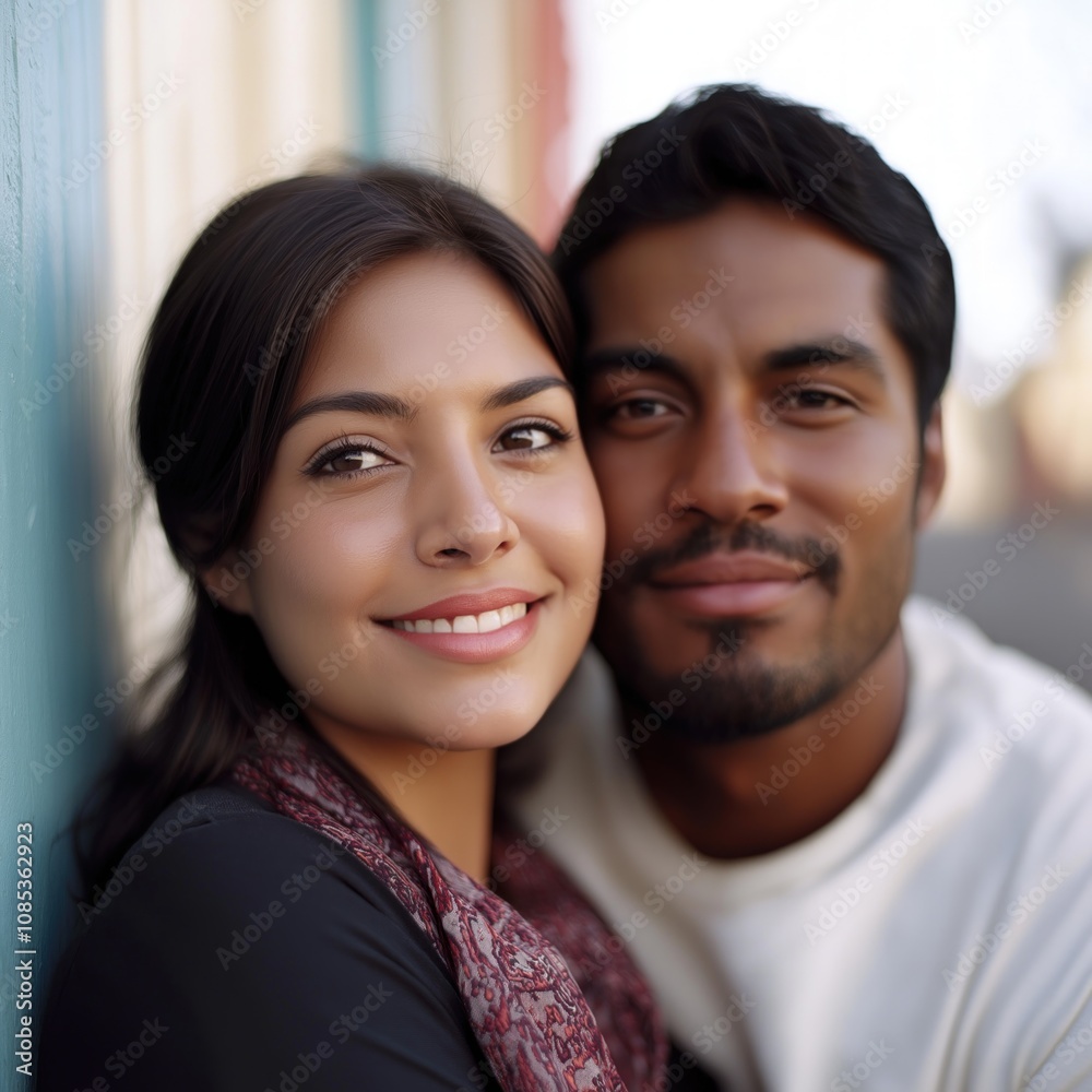 A joyful couple shares a tender moment, emphasizing love and connection in everyday life A joyful couple shares a tender moment, emphasizing love and connection in everyday life