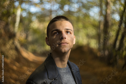 portrait of a handsome boy in natural light