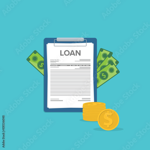 Bank credit. Finance management. Loan agreement. Mortgage money credit. Loan disbursement, quick loan service, easy credit.