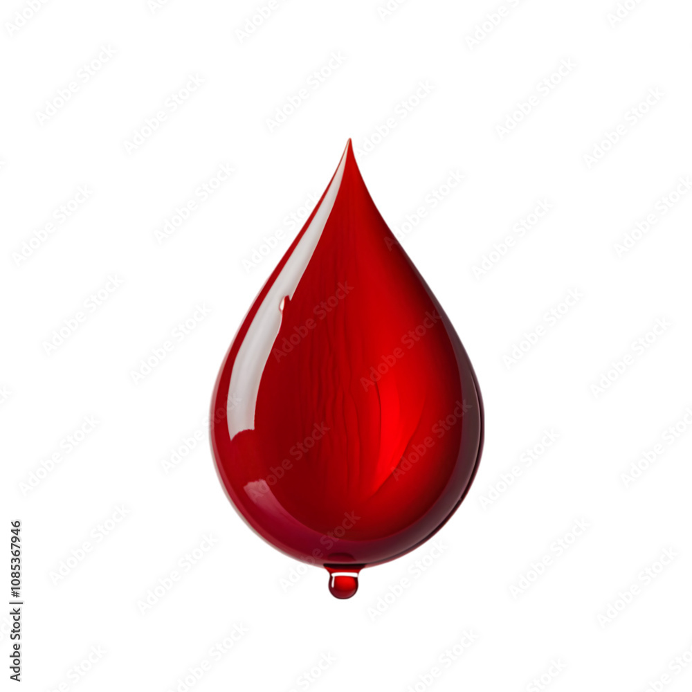 Obraz premium blood drop on transparent background