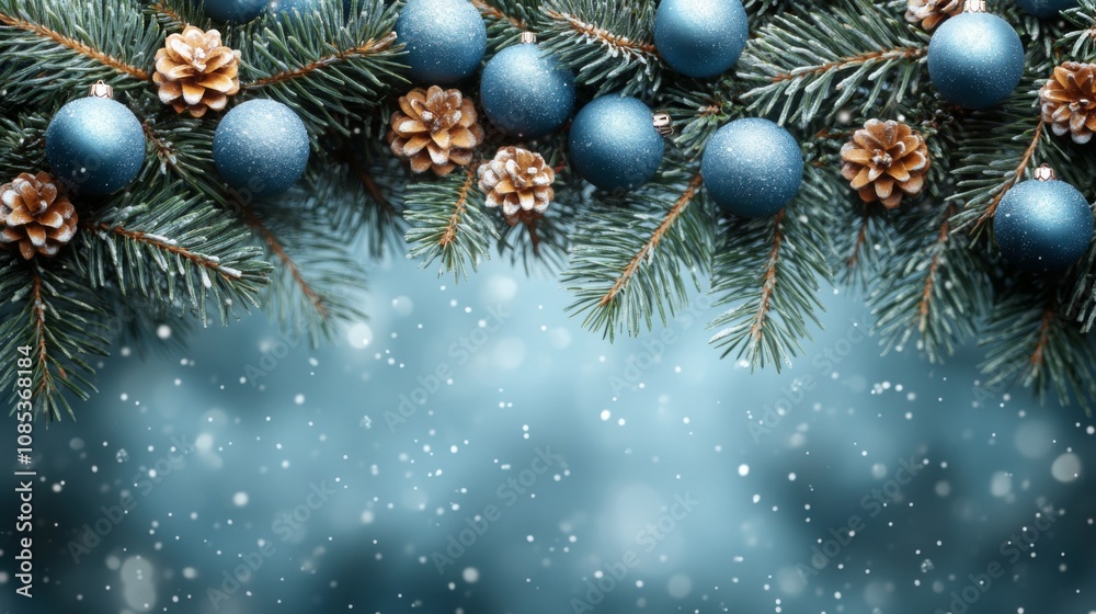 Fototapeta premium Christmas and New Year holidays background. Space for text. Copy space.