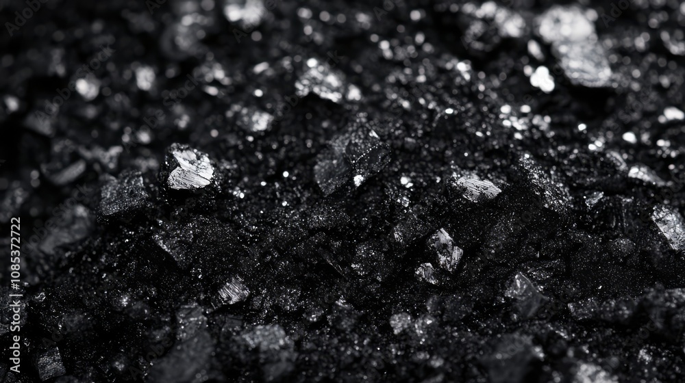 Black Coal Texture: A close-up shot revealing the intricate details of a black coal surface, showcasing the rough texture and granular nature of the material. Black Coal Texture: A close-up shot revealing the intricate details of a black coal surface, showcasing the rough texture and granular nature of the material.