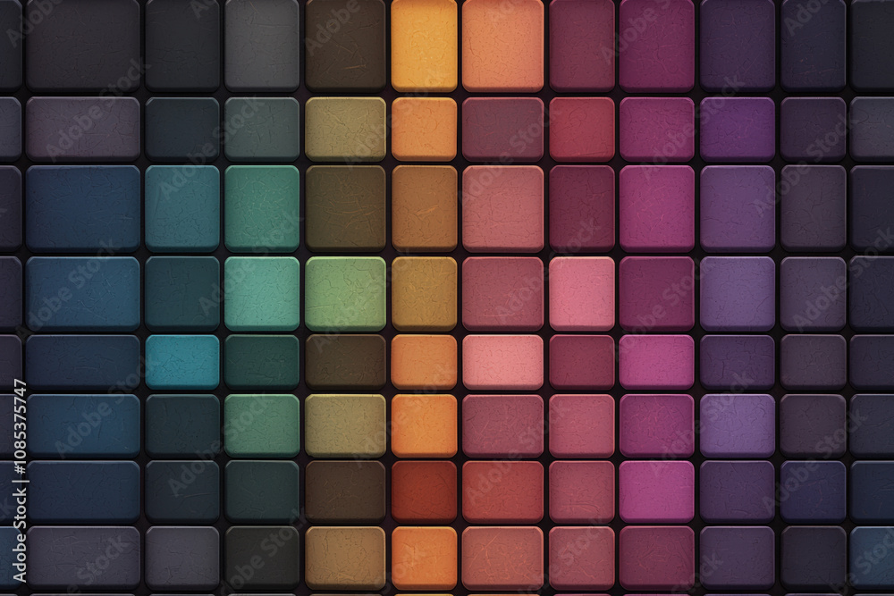 Vibrant pixel pattern with symmetrical design featuring range of colors, creating visually striking and modern aesthetic. Perfect for backgrounds or digital art Vibrant pixel pattern with symmetrical design featuring range of colors, creating visually striking and modern aesthetic. Perfect for backgrounds or digital art