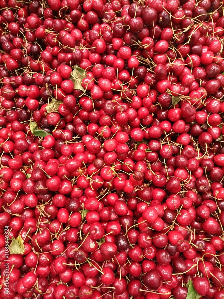 red cherries background red cherries background