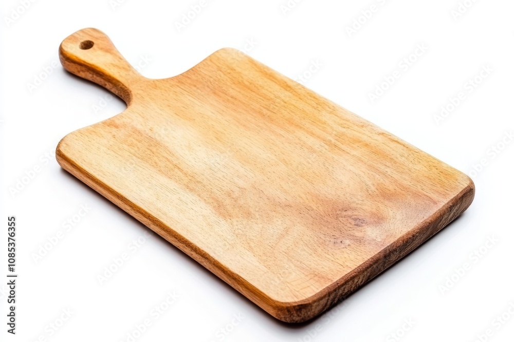 Wooden Cutting Board Isolated on a White Background. Rustic wood cutting board with Handle. Banner. Cooking utensils. Empty Space for Text or Design. Mock up Banner. Podium for Montage Installation. Wooden Cutting Board Isolated on a White Background. Rustic wood cutting board with Handle. Banner. Cooking utensils. Empty Space for Text or Design. Mock up Banner. Podium for Montage Installation.