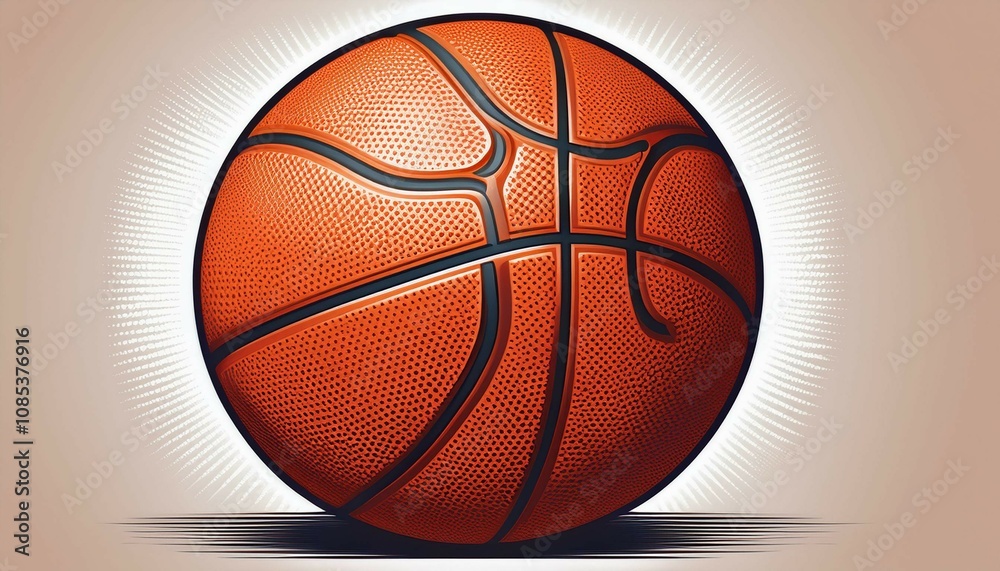 Obraz premium basketball ball illustration