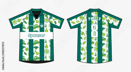 Vintage jersey shirt retro style environment concept