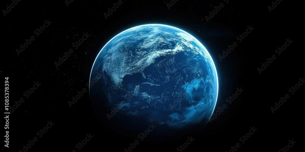 Captivating View of Earth From Space Showcasing Blue Oceans, White Clouds, and Stunning Planetary Detail Against a Black Background for Creative Projects Captivating View of Earth From Space Showcasing Blue Oceans, White Clouds, and Stunning Planetary Detail Against a Black Background for Creative Projects