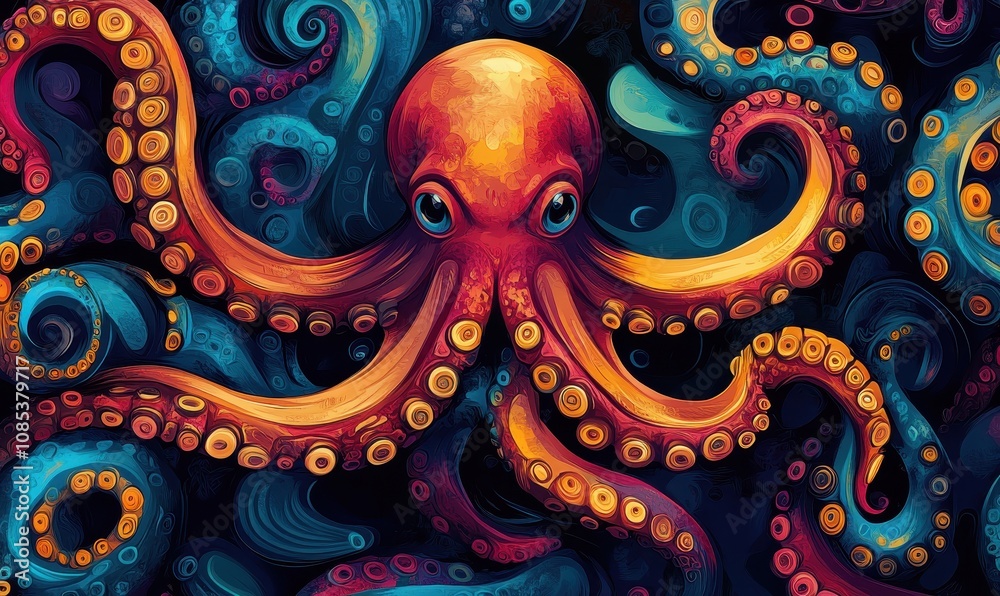 Colorful octopus pattern Colorful octopus pattern