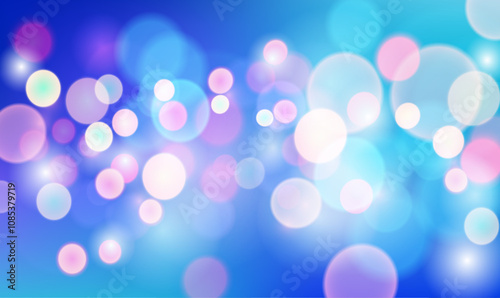 Abstract blue background with bokeh, abstract bokeh background