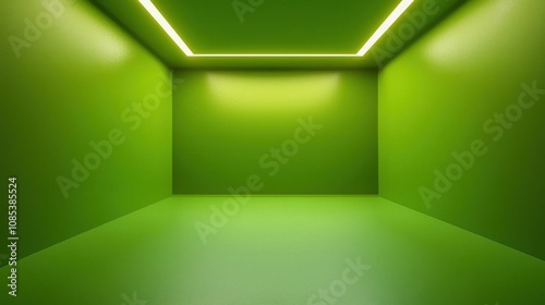 Bright Green Screen Studio Setup With Even Lighting for Video Production and Creative Projects