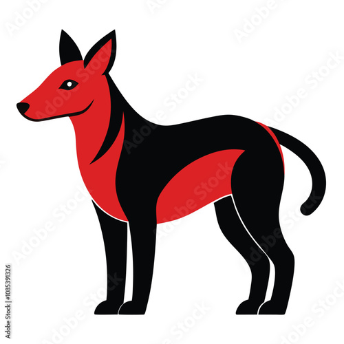 Solid color Kiang animal vector design