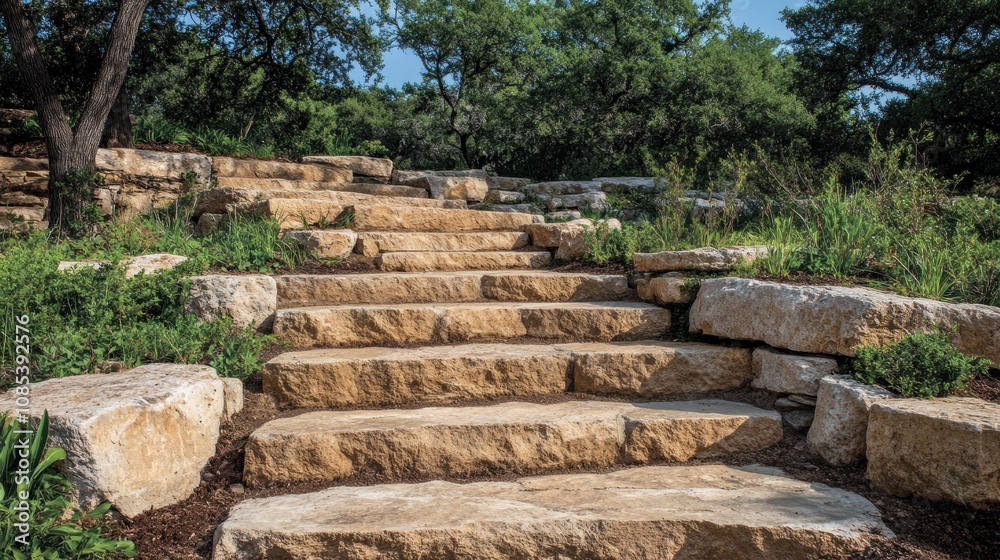 Stone Steps Leading Up Through the Woods Stone Steps Leading Up Through the Woods