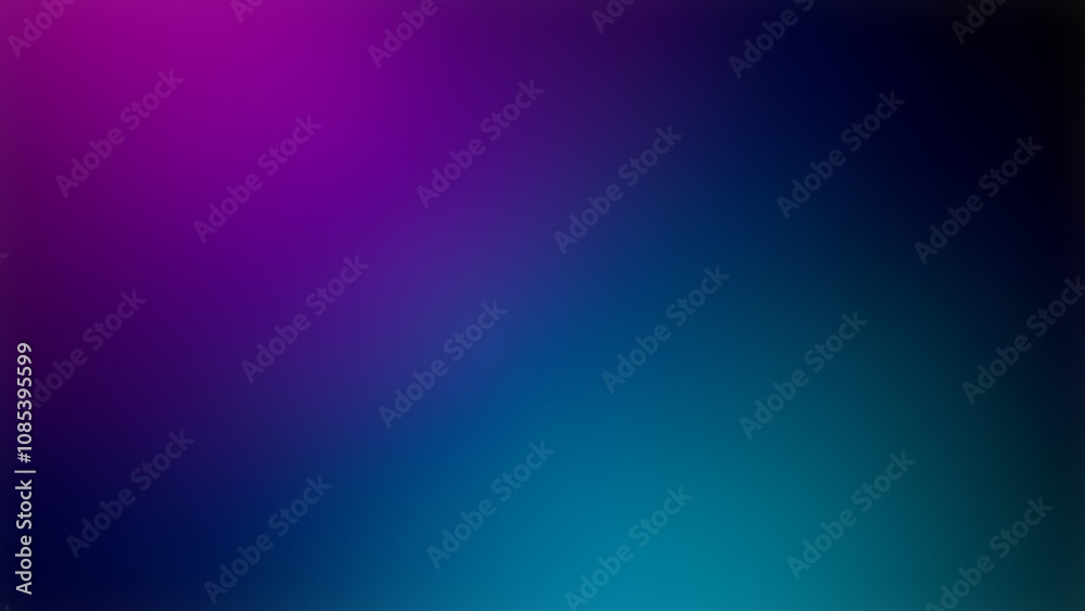 Fototapeta premium Dark purple to blue gradient background, simple and minimalist style.