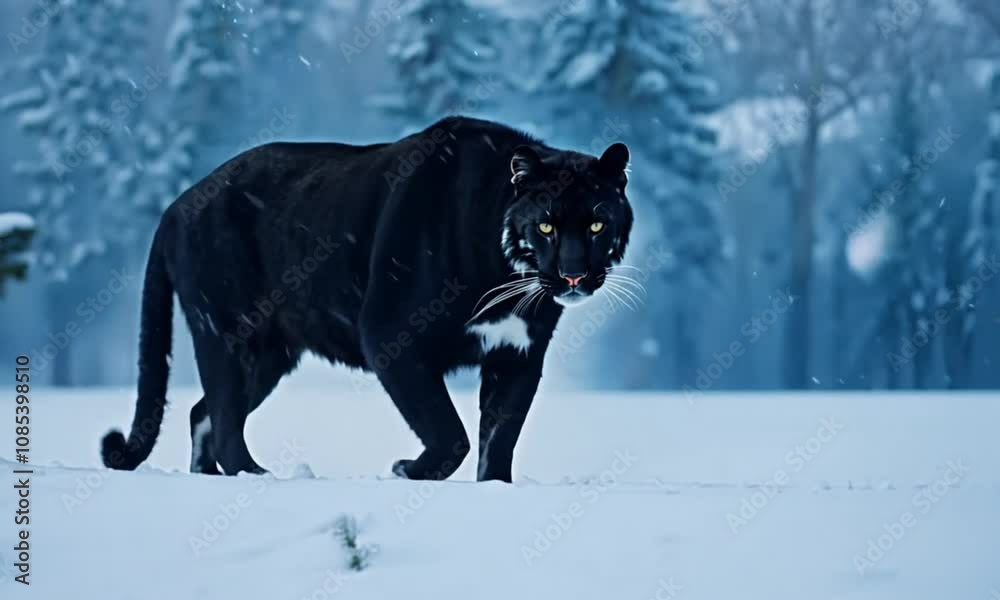 Majestic Black Panther in Winter Wonderland: Rare Wildlife Conservation Story | Cinematic Nature Documentary Footage Majestic Black Panther in Winter Wonderland: Rare Wildlife Conservation Story | Cinematic Nature Documentary Footage